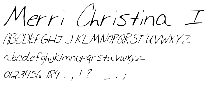 Merri Christina Italic font